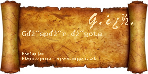 Gáspár Ágota névjegykártya